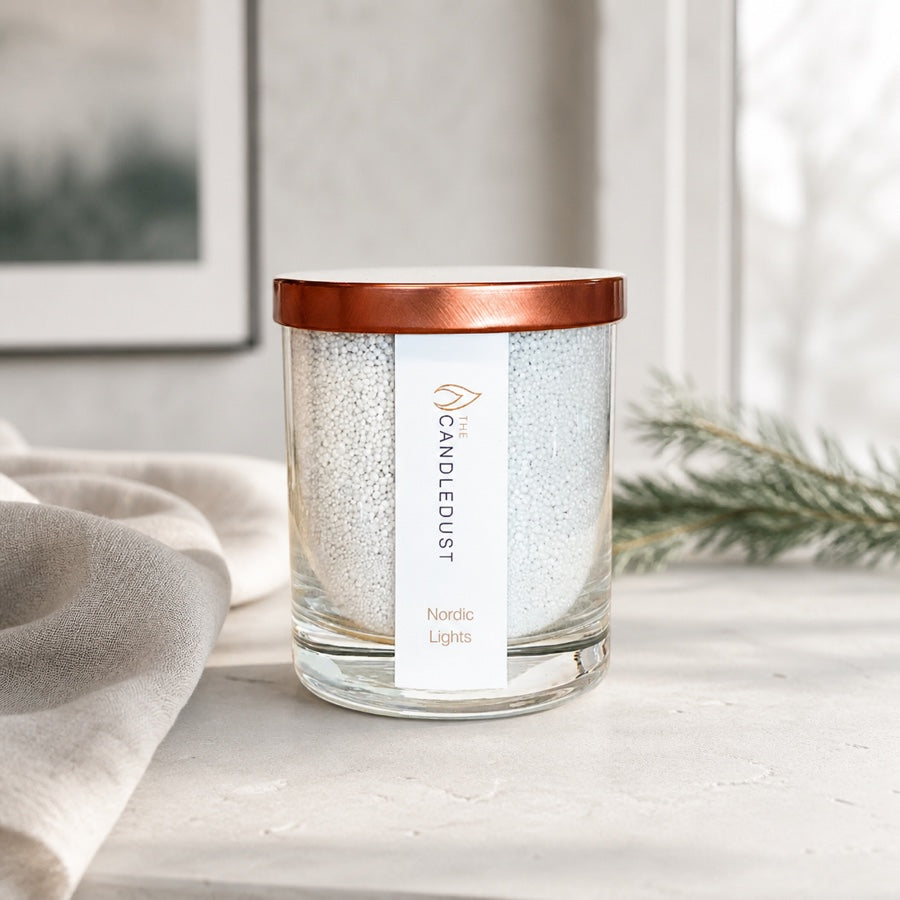 Pulverkerze im Glas – Nordic Lights, 160 g